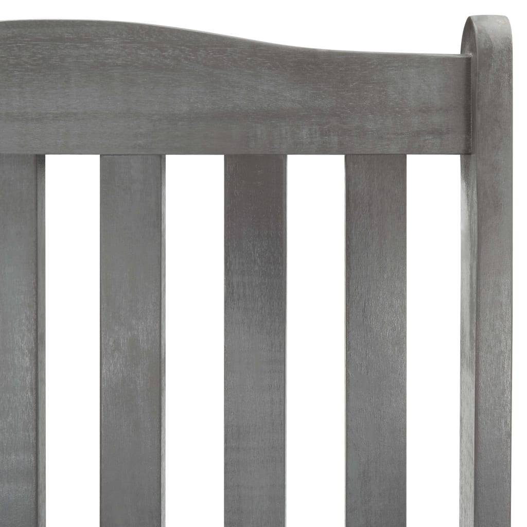 Maison Chic - Chaise à bascule - Chaise de jardin gris bois d'acacia massif HL61 - Image 5