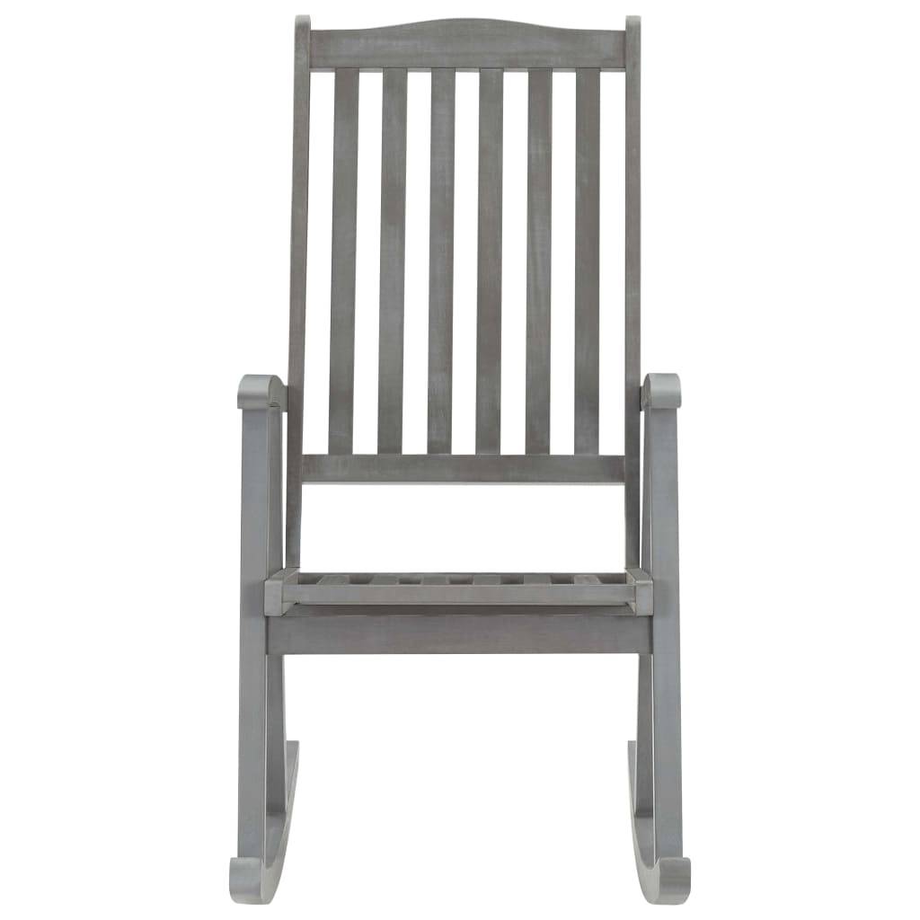 Maison Chic - Chaise à bascule - Chaise de jardin gris bois d'acacia massif HL61 - Image 1