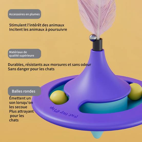 IntiMeg - Jouet pour chat Tumbler Spinning Top VIOLET IntiMeg - Image 6