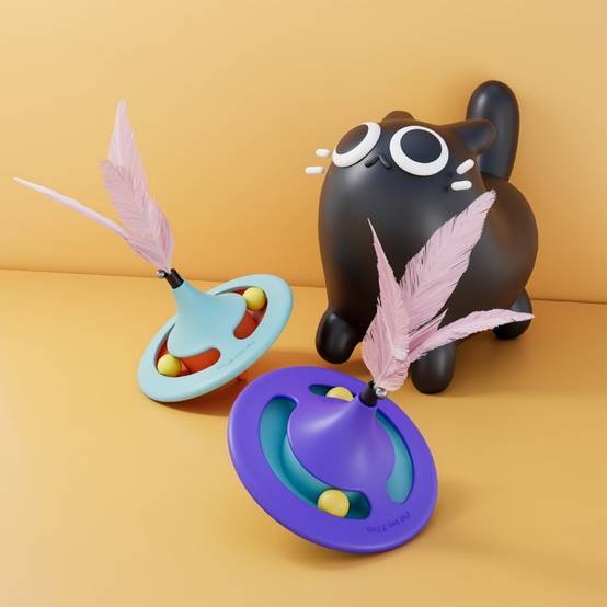 IntiMeg - Jouet pour chat Tumbler Spinning Top VIOLET IntiMeg - Image 5