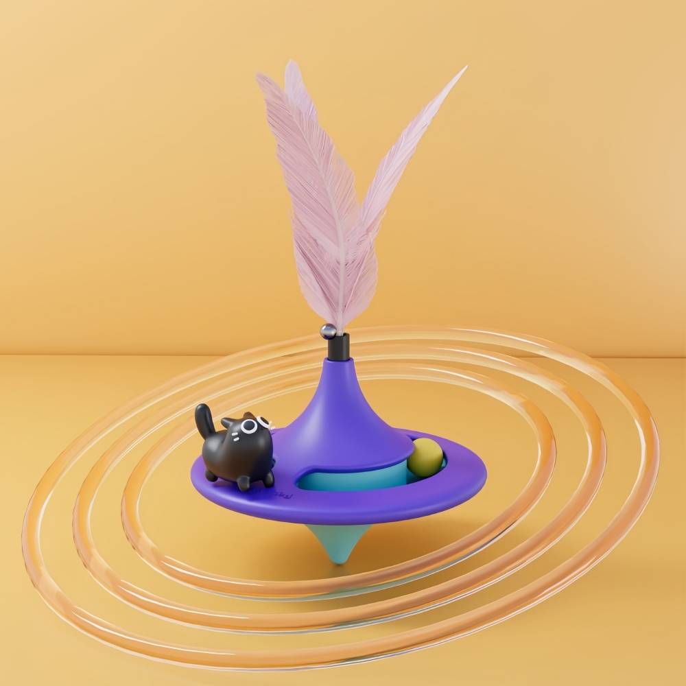IntiMeg - Jouet pour chat Tumbler Spinning Top VIOLET IntiMeg - Image 4