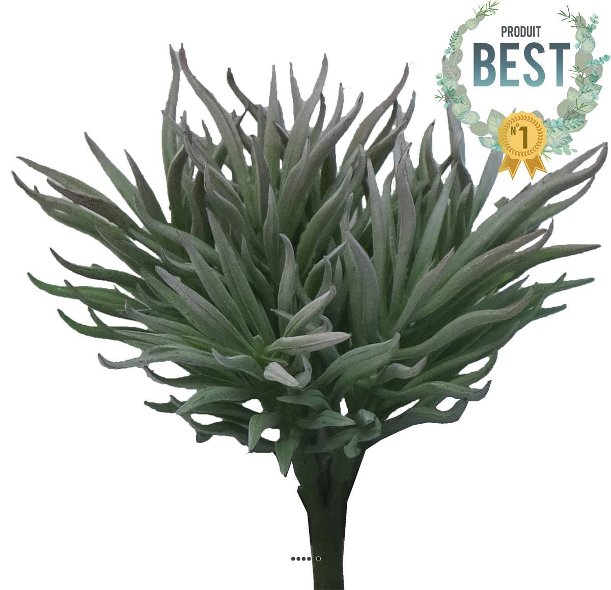 Artificielles - Séneçon de Barberton factice en piquet, H15cm, D16cm, Vert Aloé - BEST - couleur: Vert aloe - Imagen 1
