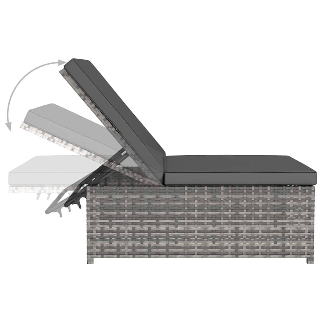 Vidaxl - Chaises inclinables de jardin lot de 2 et table résine tressée vidaXL 47401 - Imagen 8