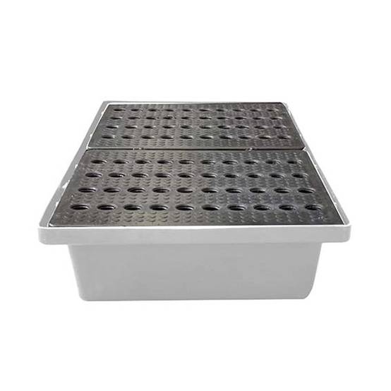Bac de rétention 70l empilable avec caillebotis - plast'up rotomoulage - Image 2