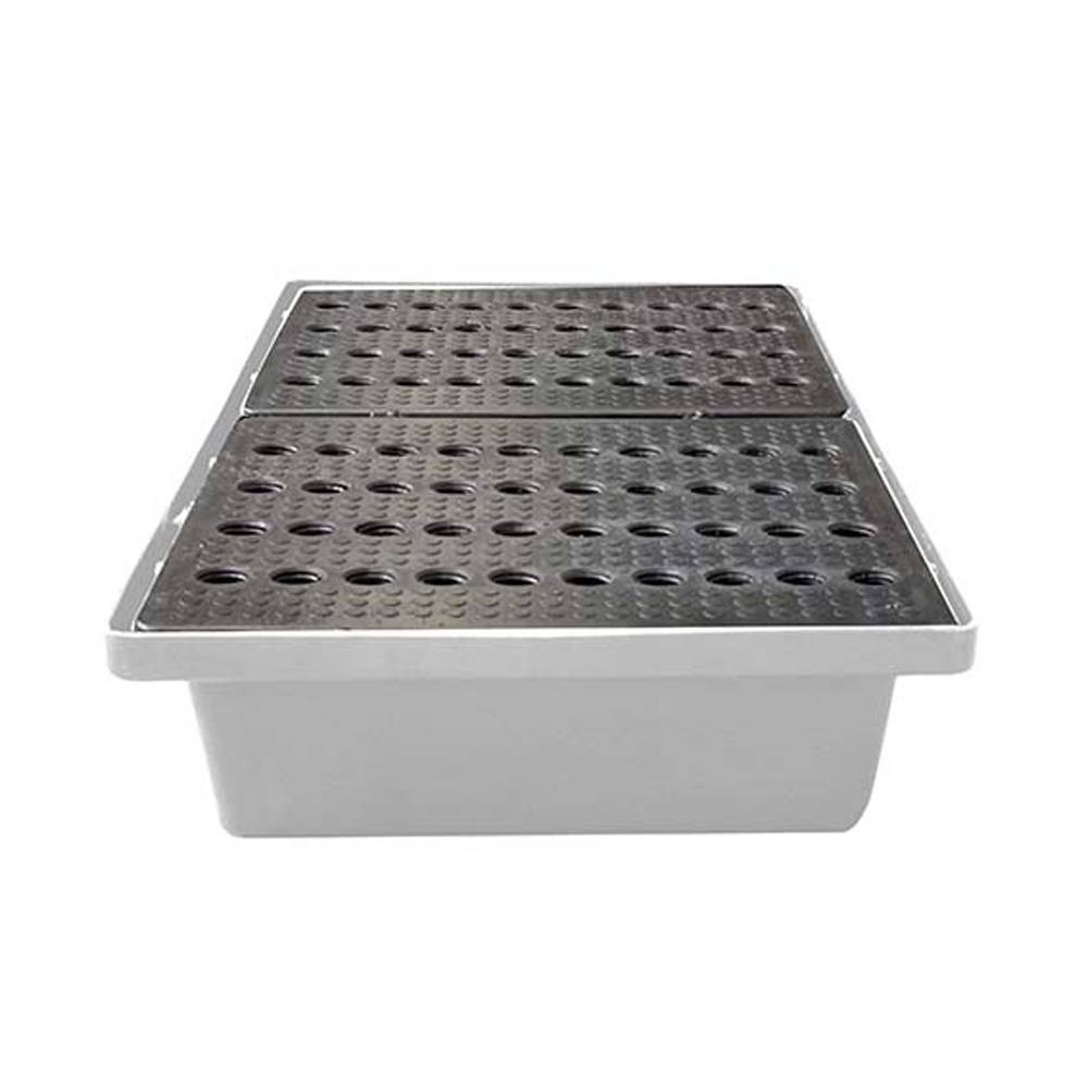 Bac de rétention 70l empilable avec caillebotis - plast'up rotomoulage - Imagen 2