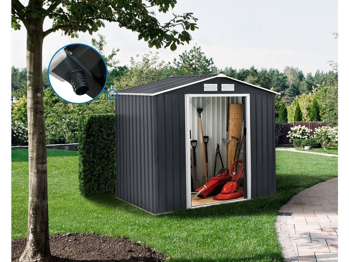 Habitat Et Jardin - Abri De Jardin En Métal - "vegas" - 4.07 M² Avec Gouttière -habitat Et Jardin - Image 2