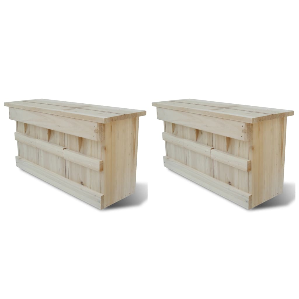 Vidaxl - Maisons Pour Moineau 2 Pcs Bois 44 X 15,5 X 21,5 Cm - vidaXL - Image 2