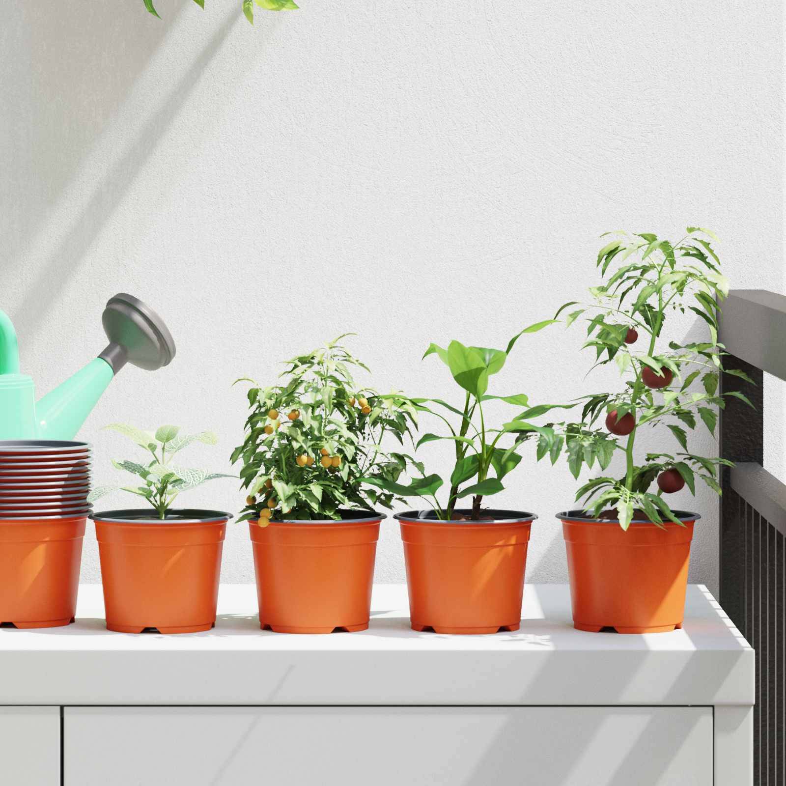 ComfortXL - Lot de 100 Pots de Fleurs Plastique pour Semis Intérieur Extérieur Drainage 10x8 cm Terre Cuite - ComfortXL Outdoor Living