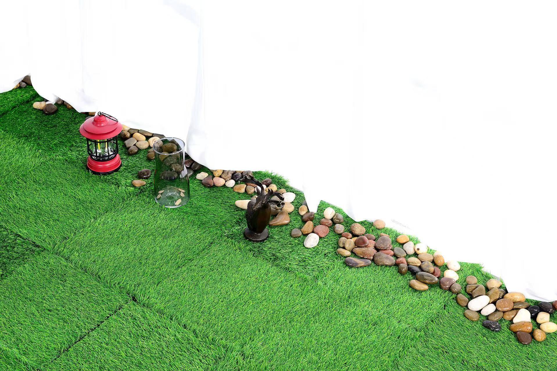 PANGIVO - Dalles gazon synthétique plastique vert 30 x 30 x 2 cm - PANGIVO - Image 4