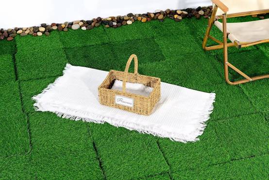 PANGIVO - Dalles gazon synthétique plastique vert 30 x 30 x 2 cm - PANGIVO - Image 6