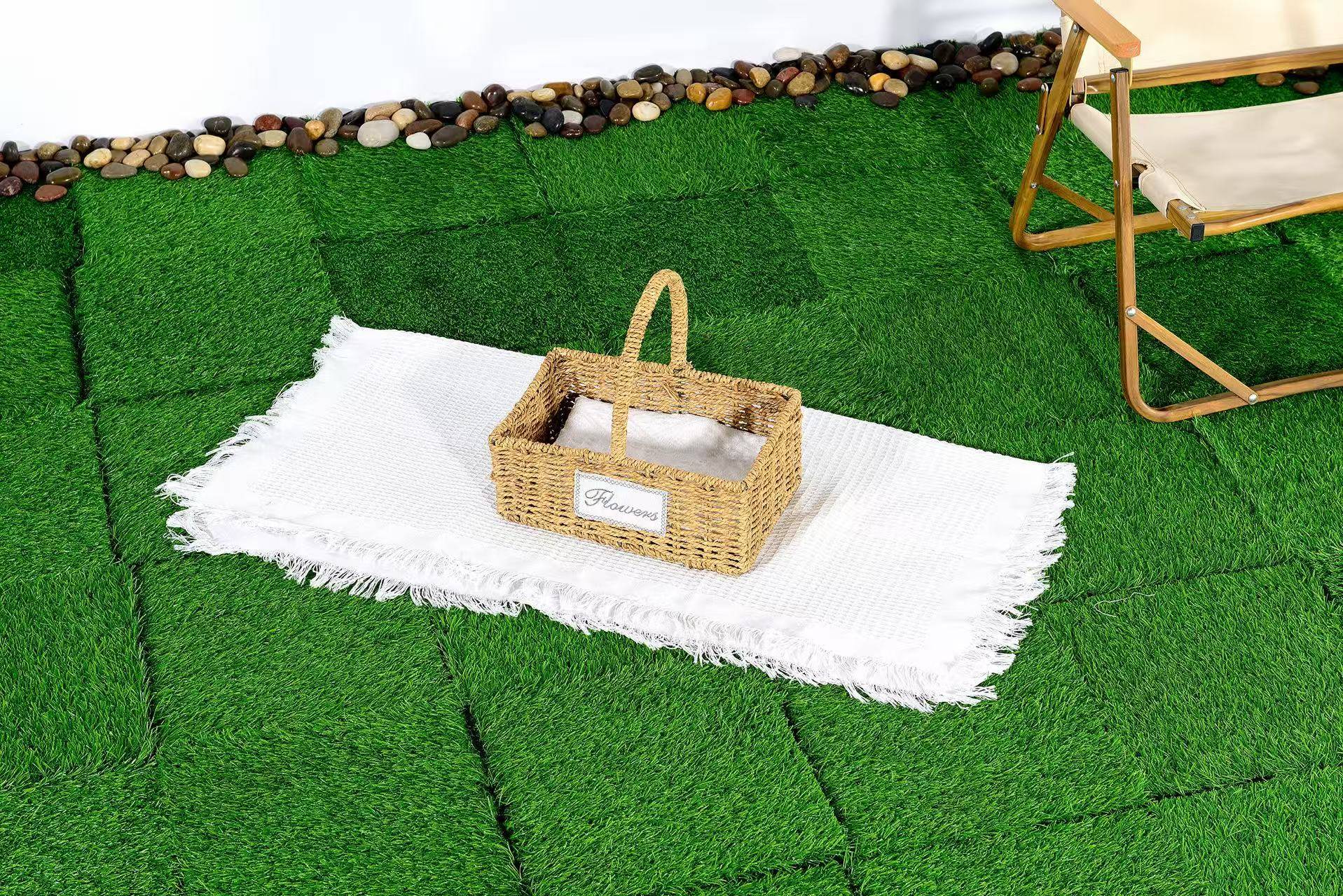PANGIVO - Dalles gazon synthétique plastique vert 30 x 30 x 2 cm - PANGIVO - Image 6