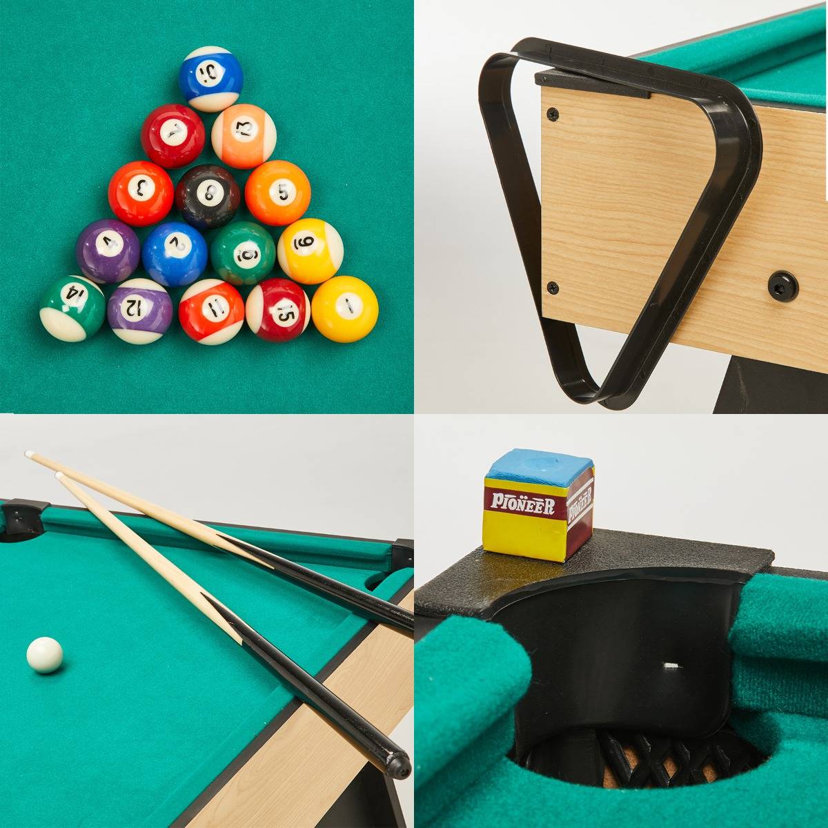 Kangui - Kangui - Table multi jeux 4 en 1 pour toute la famille - Baby-foot - Billard - Ping Pong - Hockey - Image 3