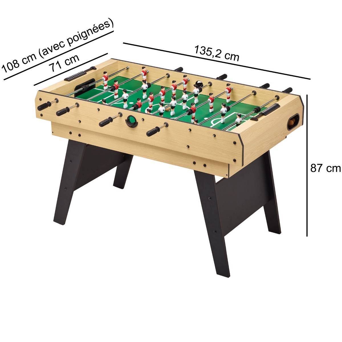 Kangui - Kangui - Table multi jeux 4 en 1 pour toute la famille - Baby-foot - Billard - Ping Pong - Hockey - Image 2