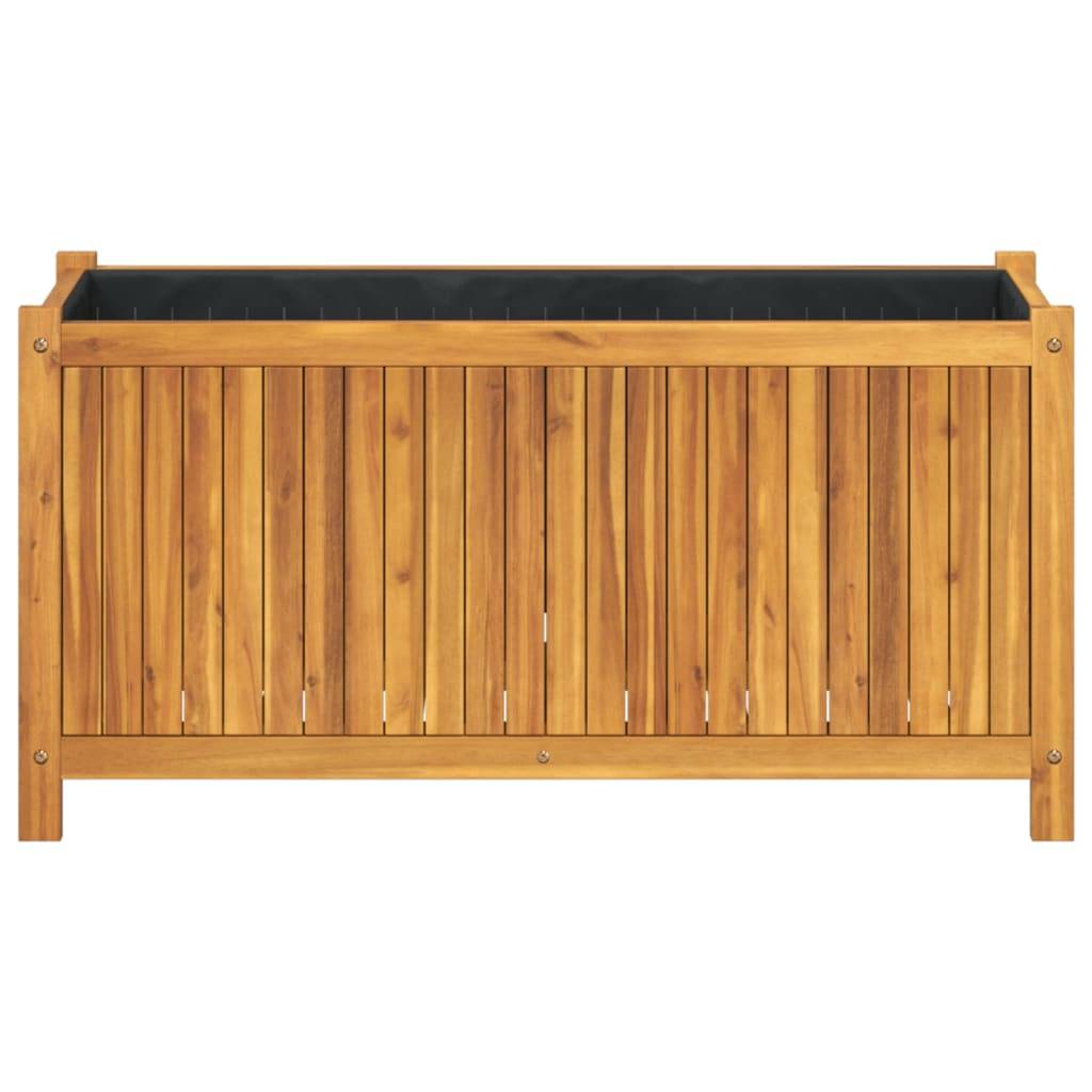 Maison Chic - Jardinière, Bac à fleurs, Pot de fleurs avec doublure 99,5x38x50 cm bois massif d'acacia - Imagen 4