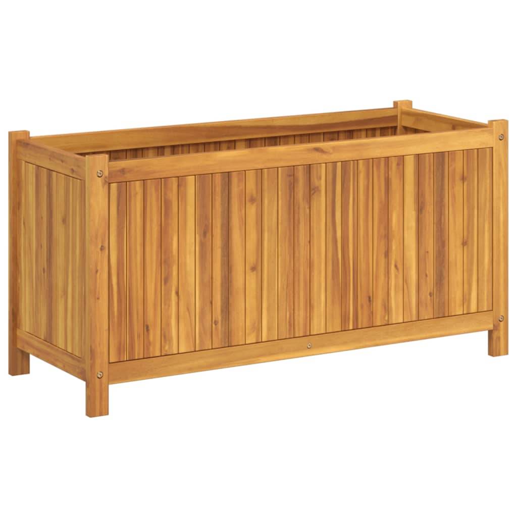 Maison Chic - Jardinière, Bac à fleurs, Pot de fleurs avec doublure 99,5x38x50 cm bois massif d'acacia - Imagen 5