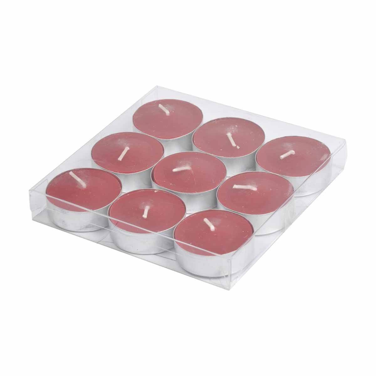 Lot de 9 Bougies Parfumées Chauffe-Plat "Gaïa" 3cm Fruits Rouges