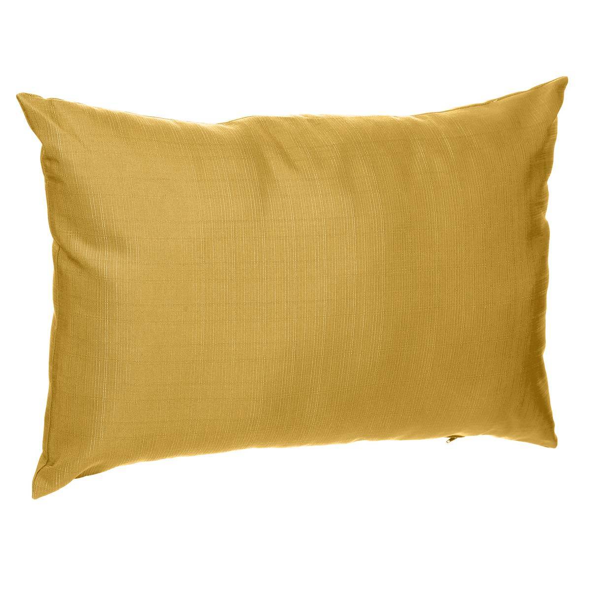 Hesperide - Coussin déco d'extérieur "Korai" jaune moutarde 30x50cm en polyester Hespéride