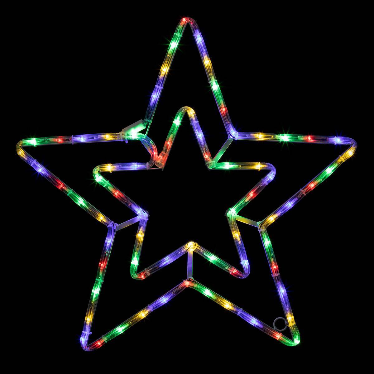 Fééric Lights & Christmas - Décoration lumineuse d extérieur étoile H55 72 LED multicouleurs 8 fonctions avec transfo FEERIC LIGHTS & CHRISTMAS - Imagen 2