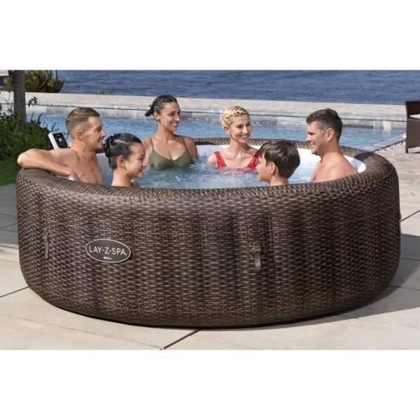 Bestway - Spa gonflable BESTWAY - Lay-Z-Spa Bali - 180 airjets - 216 x 71 cm - 5 a 7 places - Rond (couverture, cartouche, diffuseur) - Image 2