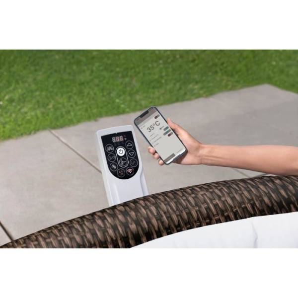 Bestway - Spa gonflable BESTWAY - Lay-Z-Spa Bali - 180 airjets - 216 x 71 cm - 5 a 7 places - Rond (couverture, cartouche, diffuseur) - Image 4