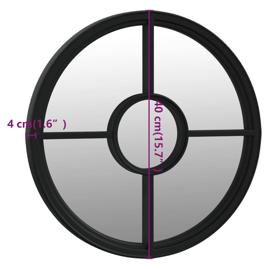 Maison Chic - Miroir de jardin Noir 40x4 cm Fer Rond utilisation extérieure Maison Chic - Image 6
