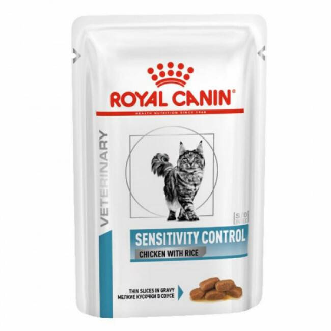 Royal Canin - Royal Canin Veterinary Diet Sensitivity Control pour chats - Poulet 12 Sachets 85 g