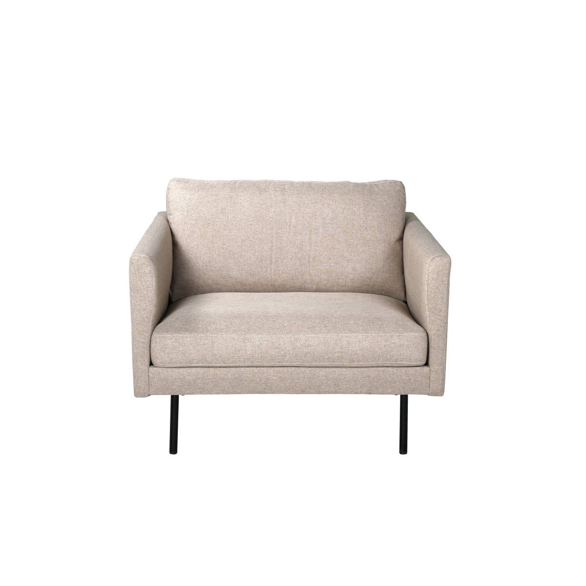 Paris Prix - Fauteuil en Tissu "Zoom" 95cm Beige - Image 2
