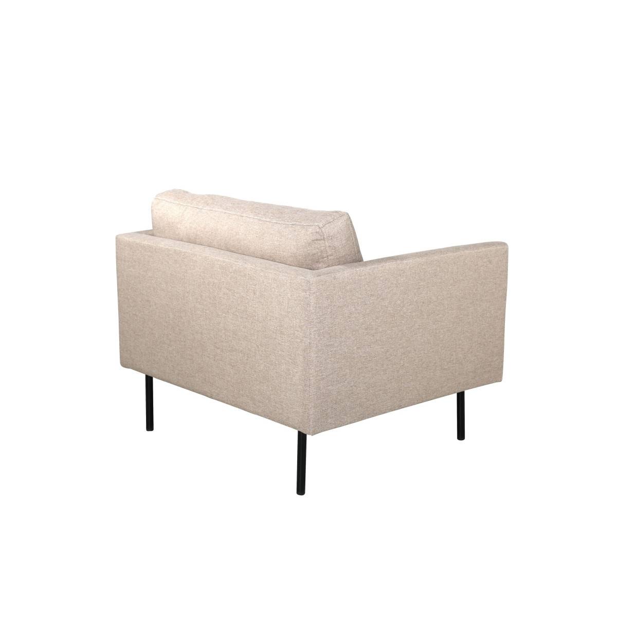 Paris Prix - Fauteuil en Tissu "Zoom" 95cm Beige - Image 4