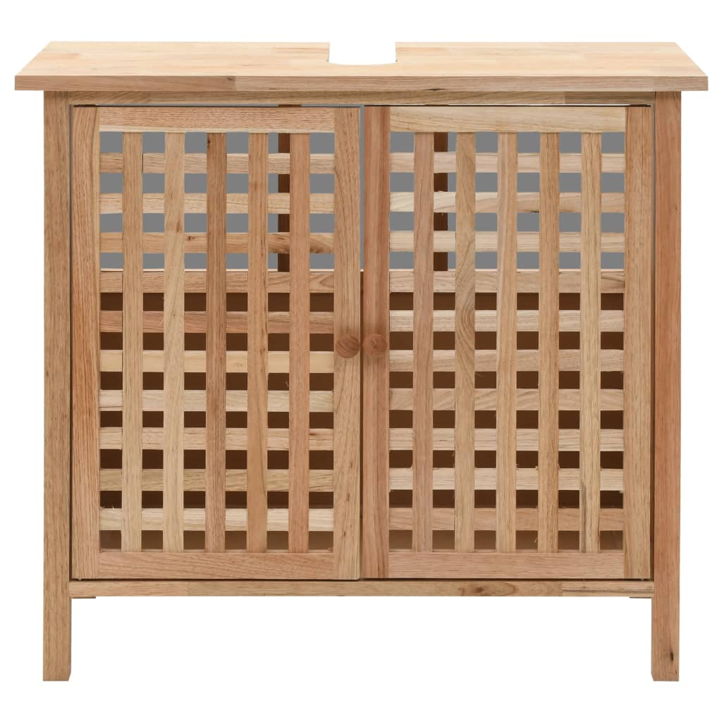 Vidaxl - Armoire pour lavabo Bois de noyer massif 66x29x61 cm - vidaXL - Imagen 3