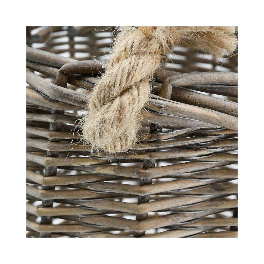 Aubry Gaspard - Corbeilles en osier gris et corde (Lot de 4) - Image 3
