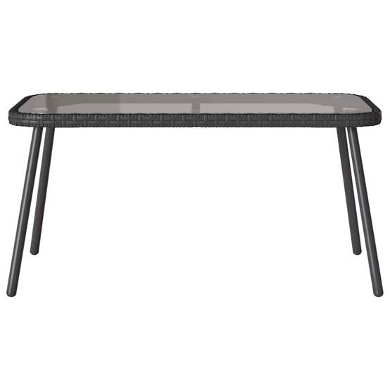 Petit salon de jardin 4 places polyrotin pour balcon et terrasse Noir – ComfortXL Outdoor Living - Image 9