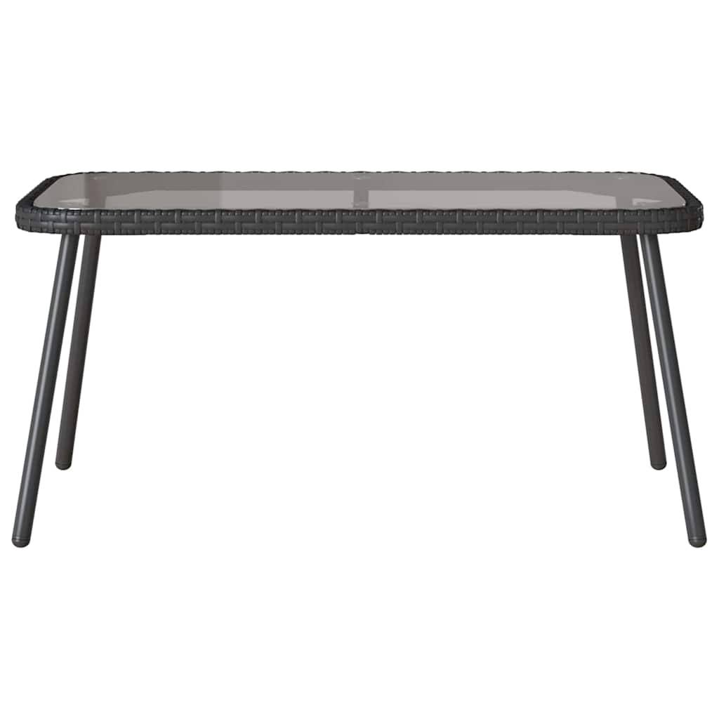 Petit salon de jardin 4 places polyrotin pour balcon et terrasse Noir – ComfortXL Outdoor Living - Image 9