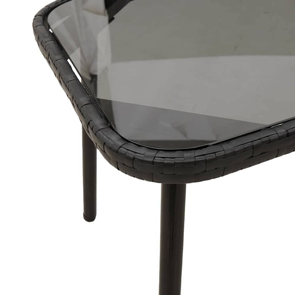 Petit salon de jardin 4 places polyrotin pour balcon et terrasse Noir – ComfortXL Outdoor Living - Image 3
