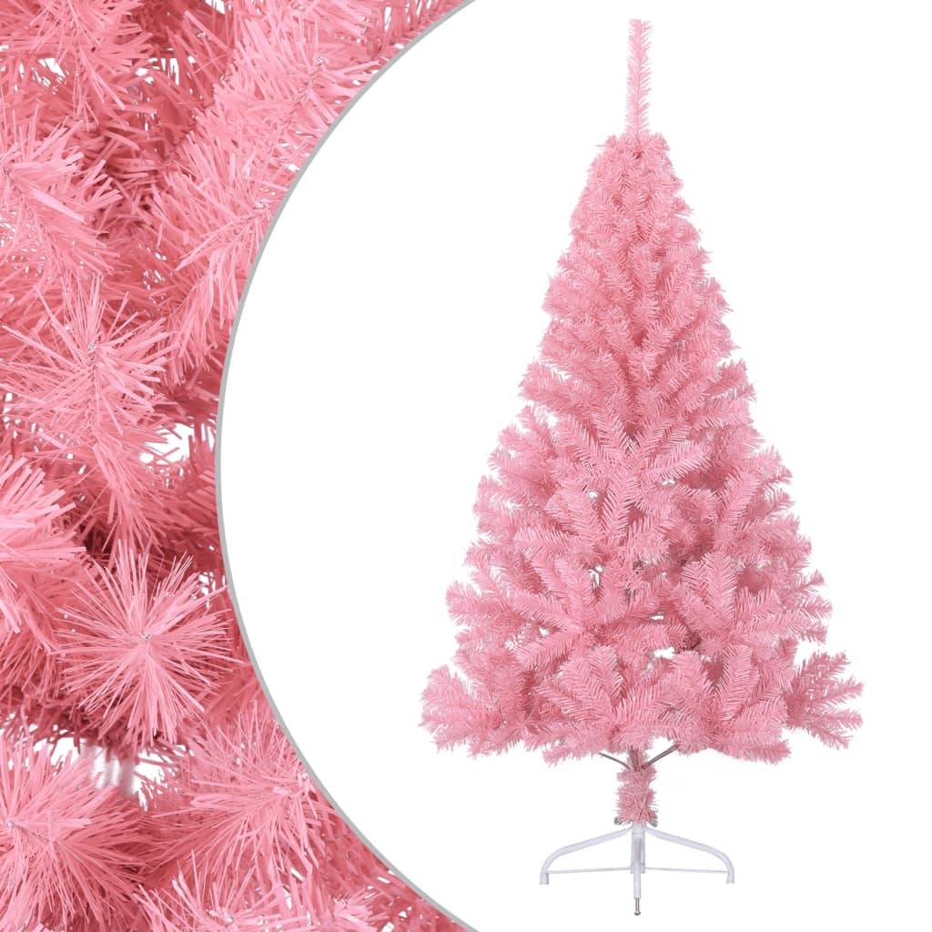Sapin de Noël artificiel avec support noir 120 cm PVC