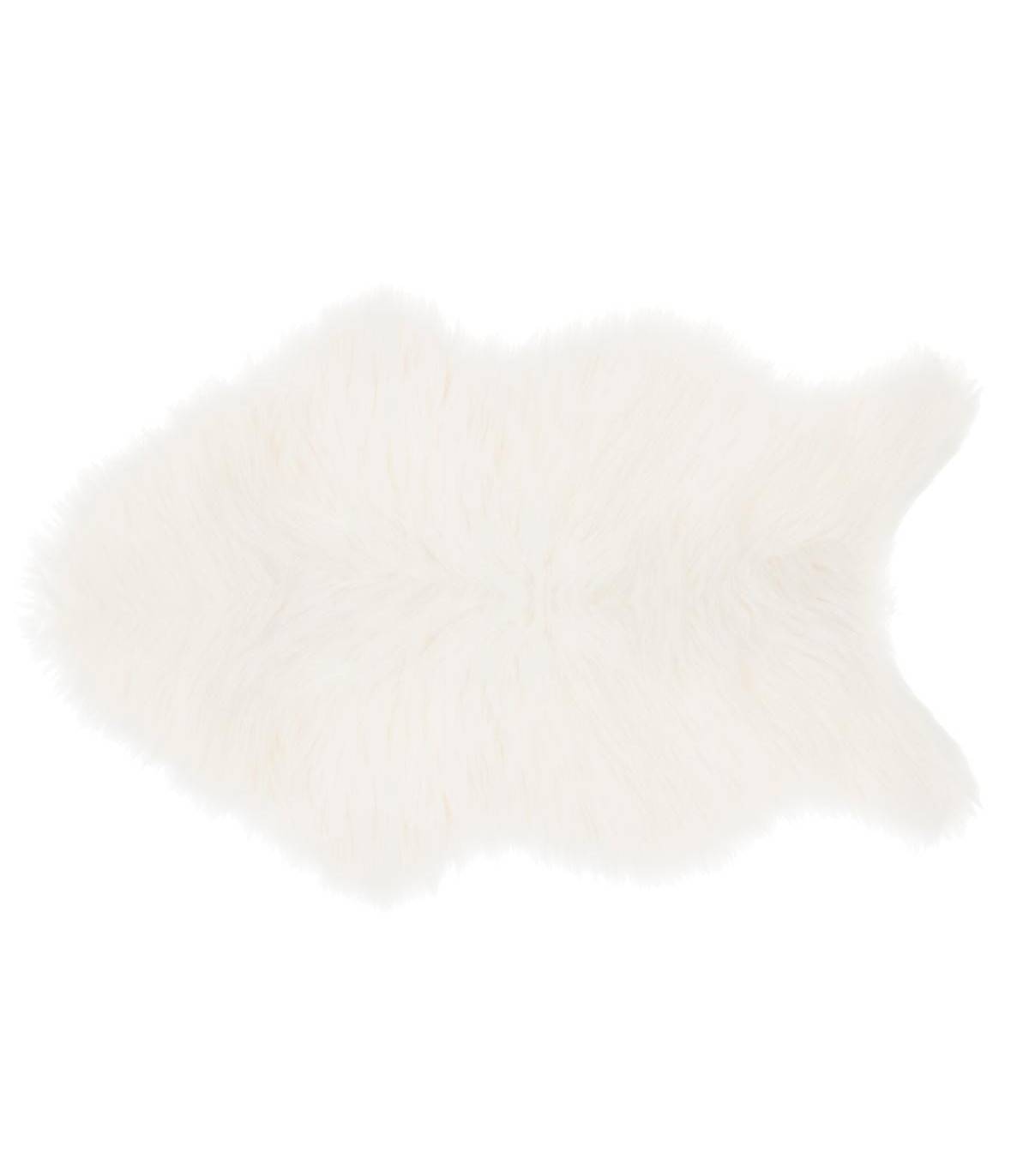 Atmosphera - Tapis enfant Fourrure Blanche 90 x 60 cm - Imagen 1