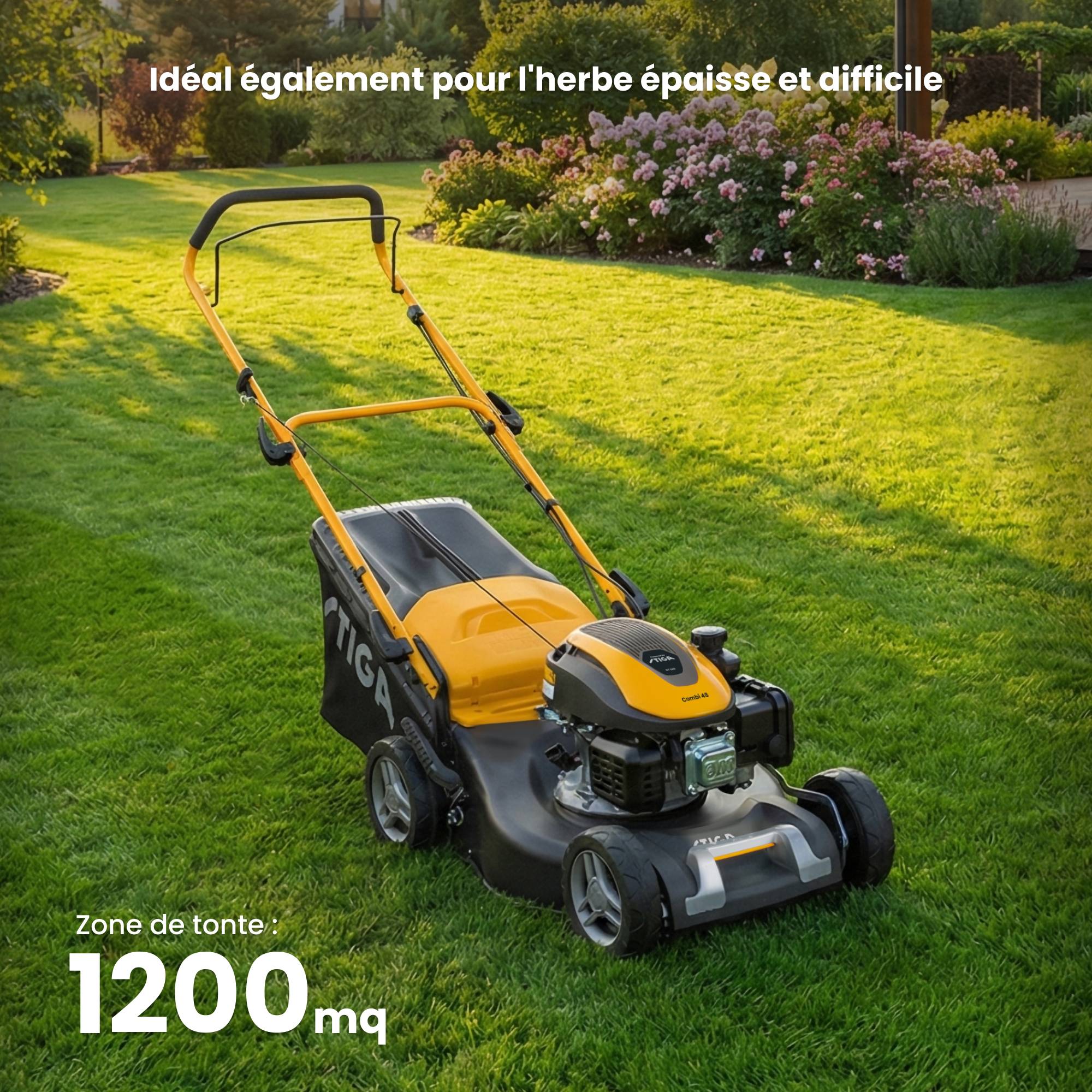 Stiga - Tondeuse Combi 48, moteur 139 cc, largeur 46 cm, collecteur 60 L - STIGA - Image 3