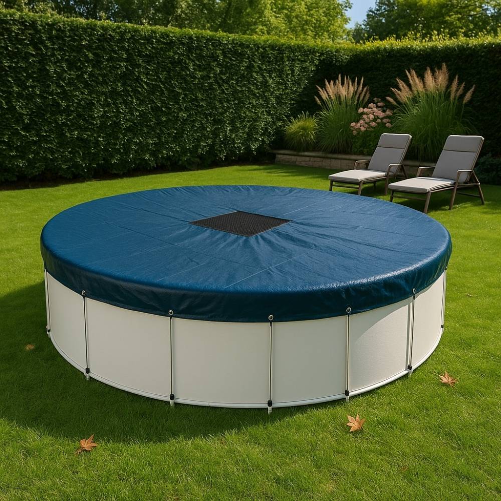 Terre Jardin - Bâche piscine ronde Pour piscine 3.60 m Bleu - Imagen 3