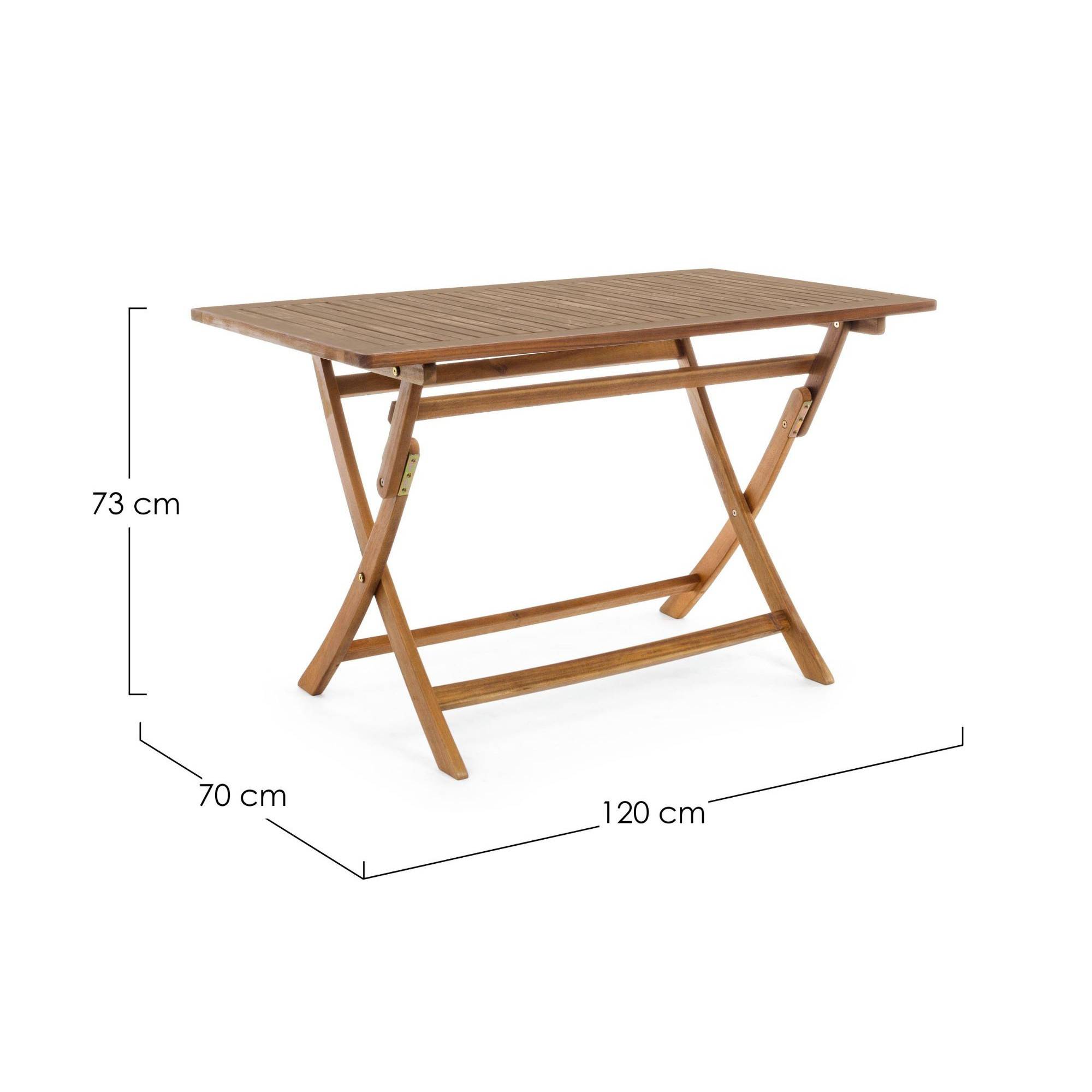 Autre - Table de jardin rectangulaire pliable en acacia L120 - CANCALE - Imagen 4
