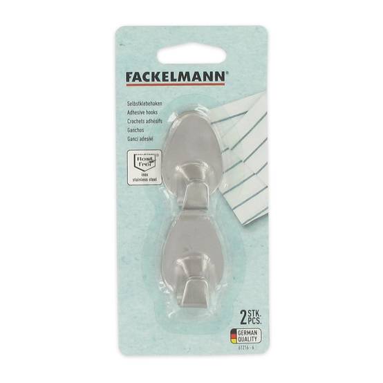 Crochets adhésifs inox Lot de 4, 3 cm décoratifs et utilitaires Fackelmann Tecno - Image 2