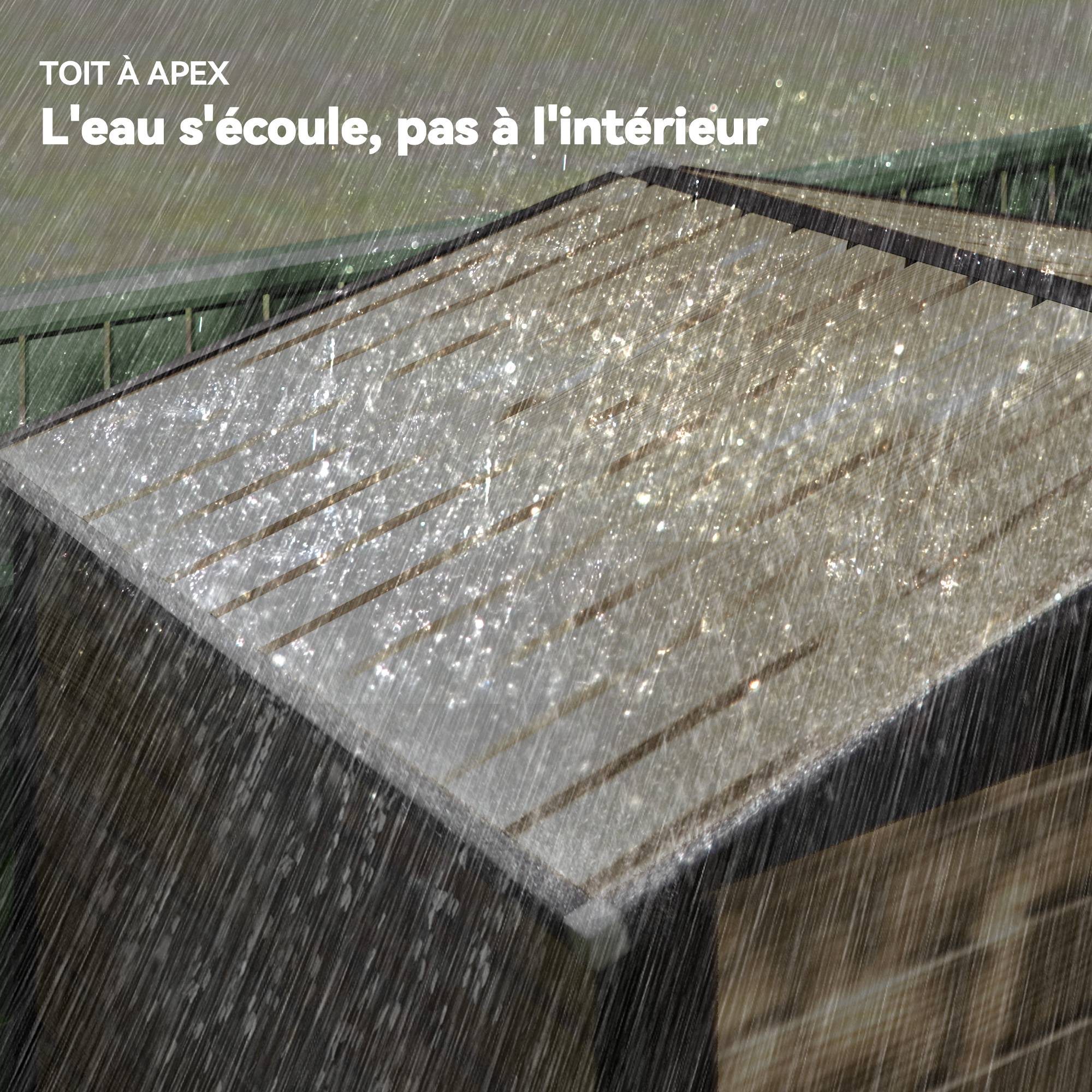 ComfortXL - Cabane de jardin acier galvanisé aménagement extérieur protection outils 190x131cm chêne - ComfortXL Outdoor Living - Image 10