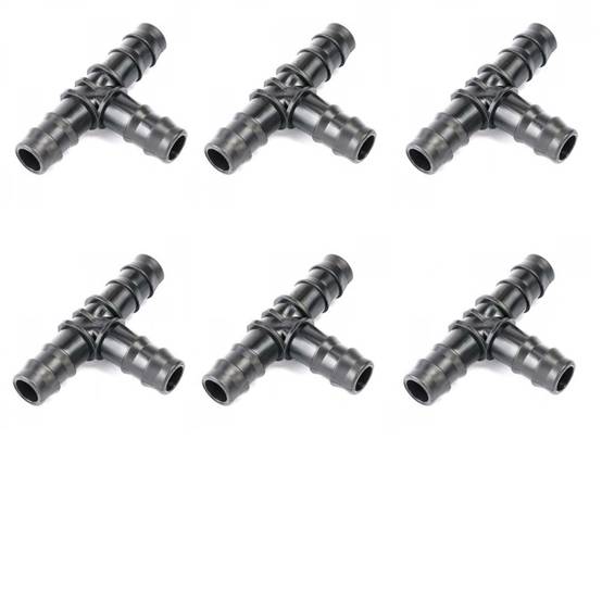 Lot de 6 Dérivation T cannelé ø16 mm - Image 1