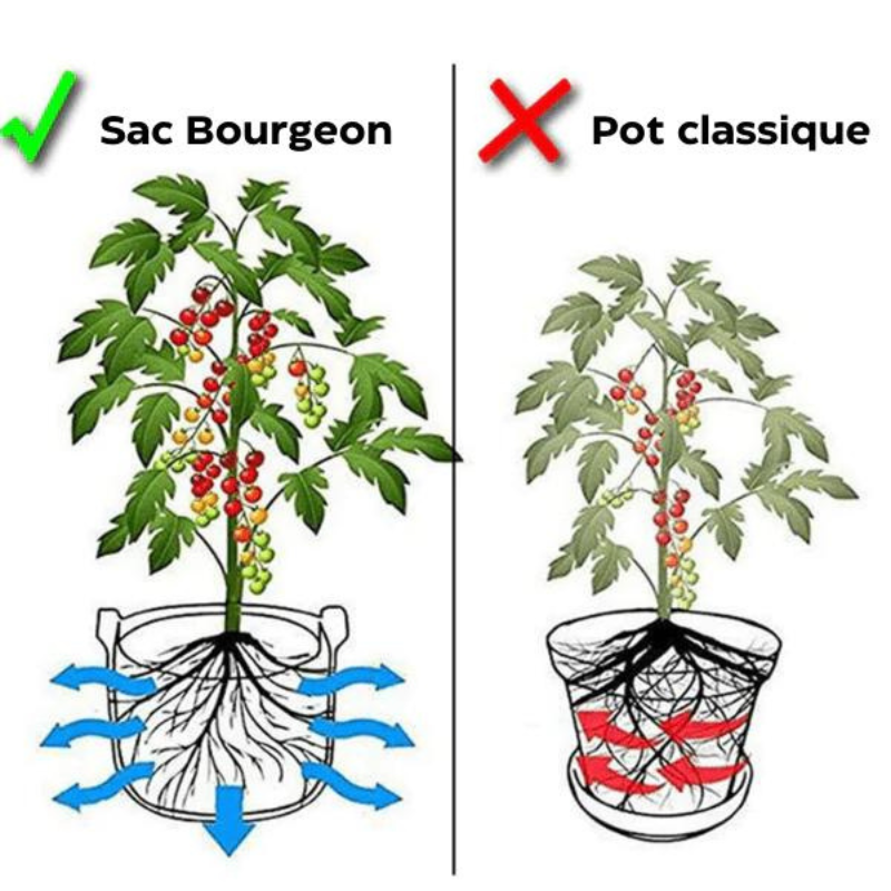 Bourgeon - Sac pour plantations respirant 40 cm Bleu - Bourgeon - Imagen 1