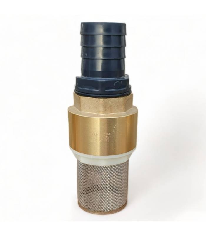 Clapet anti retour en laiton avec crépine et manchette, pour pompe - 1,5 pouces (40 mm) - Imagen 1