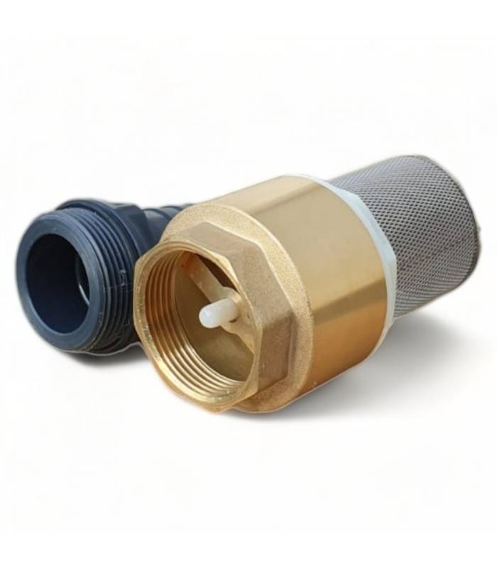 Clapet anti retour en laiton avec crépine et manchette, pour pompe - 1,5 pouces (40 mm) - Imagen 2