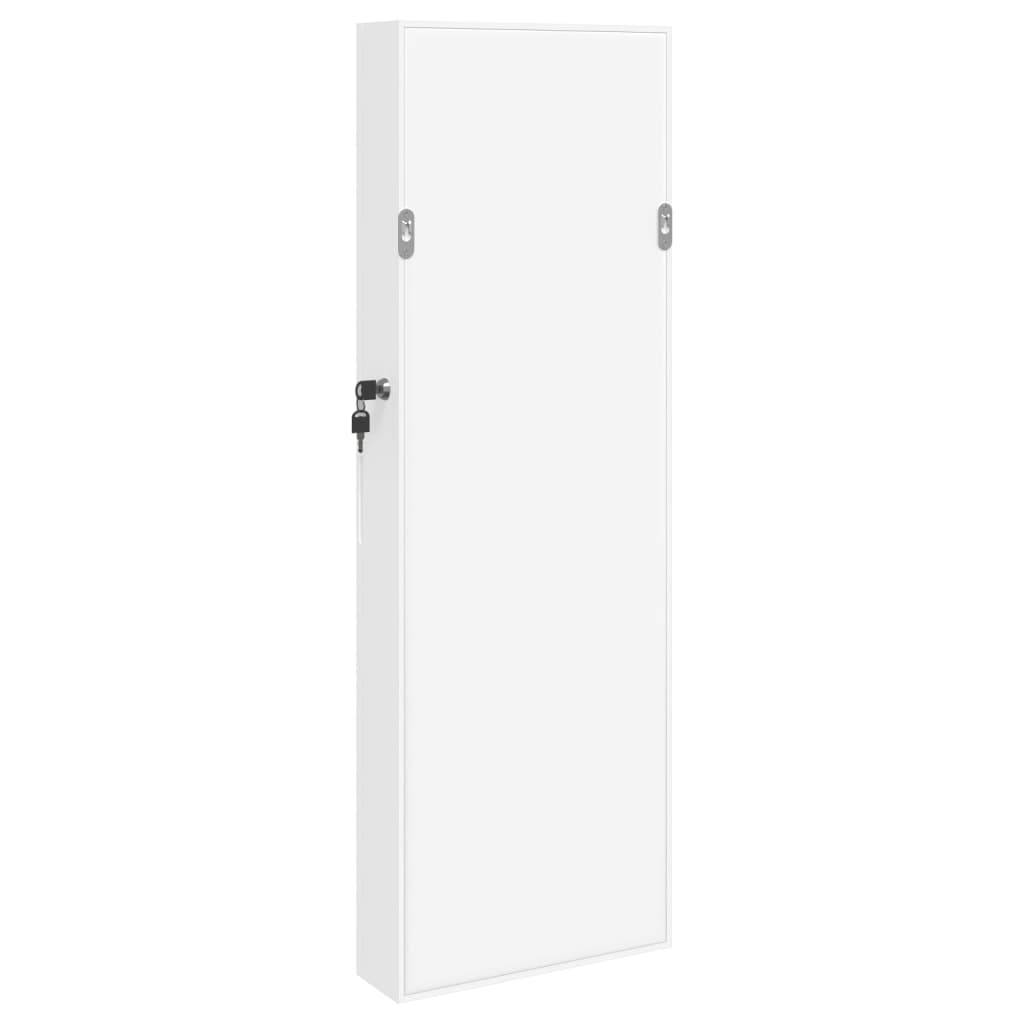 Maison Chic - Miroir Murale avec rangement - Armoire à bijoux avec miroir blanc 30x8,5x90 cm PC156 - Image 7