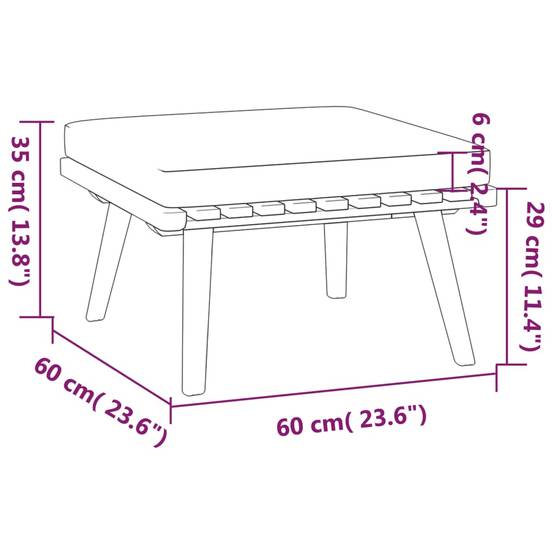 Vidaxl - Salon de jardin 6 pcs avec coussins Bois d'acacia solide vidaXL 3087005 - Imagen 5
