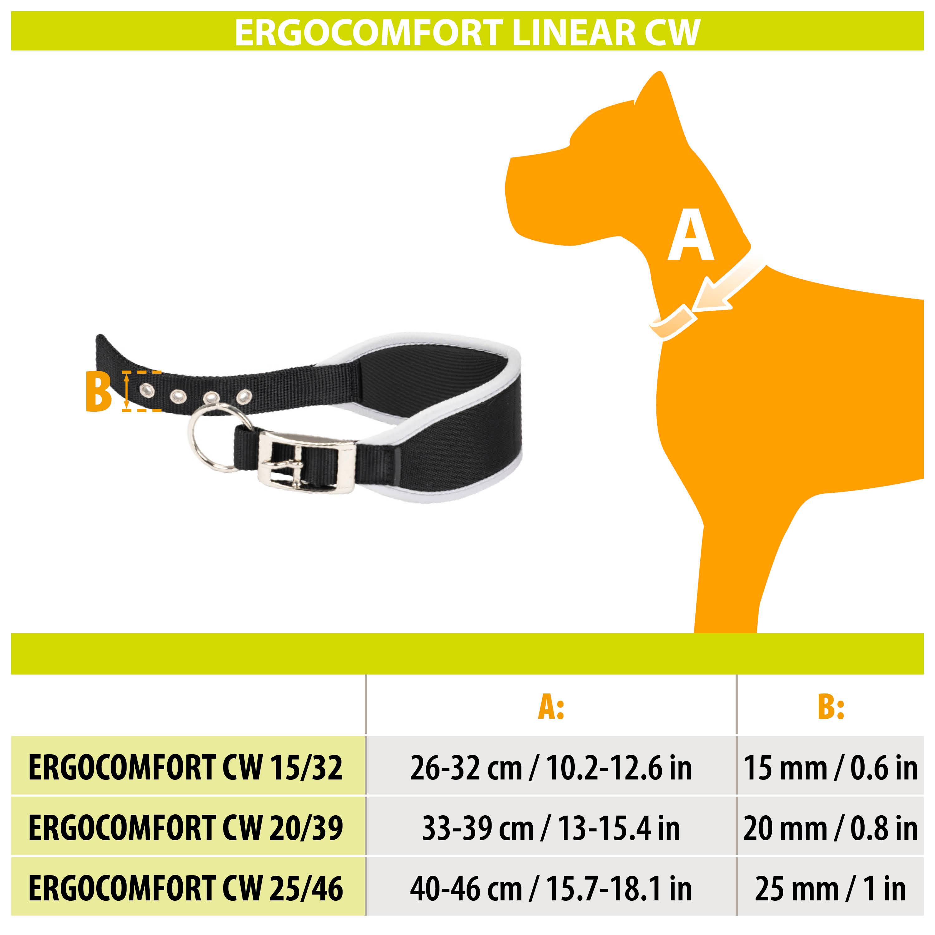 Ferplast - Ferplast Collier Chien ERGOCOMFORT C15/33, Collier pour lévrier, Rembourrage doux, Argent - Imagen 2