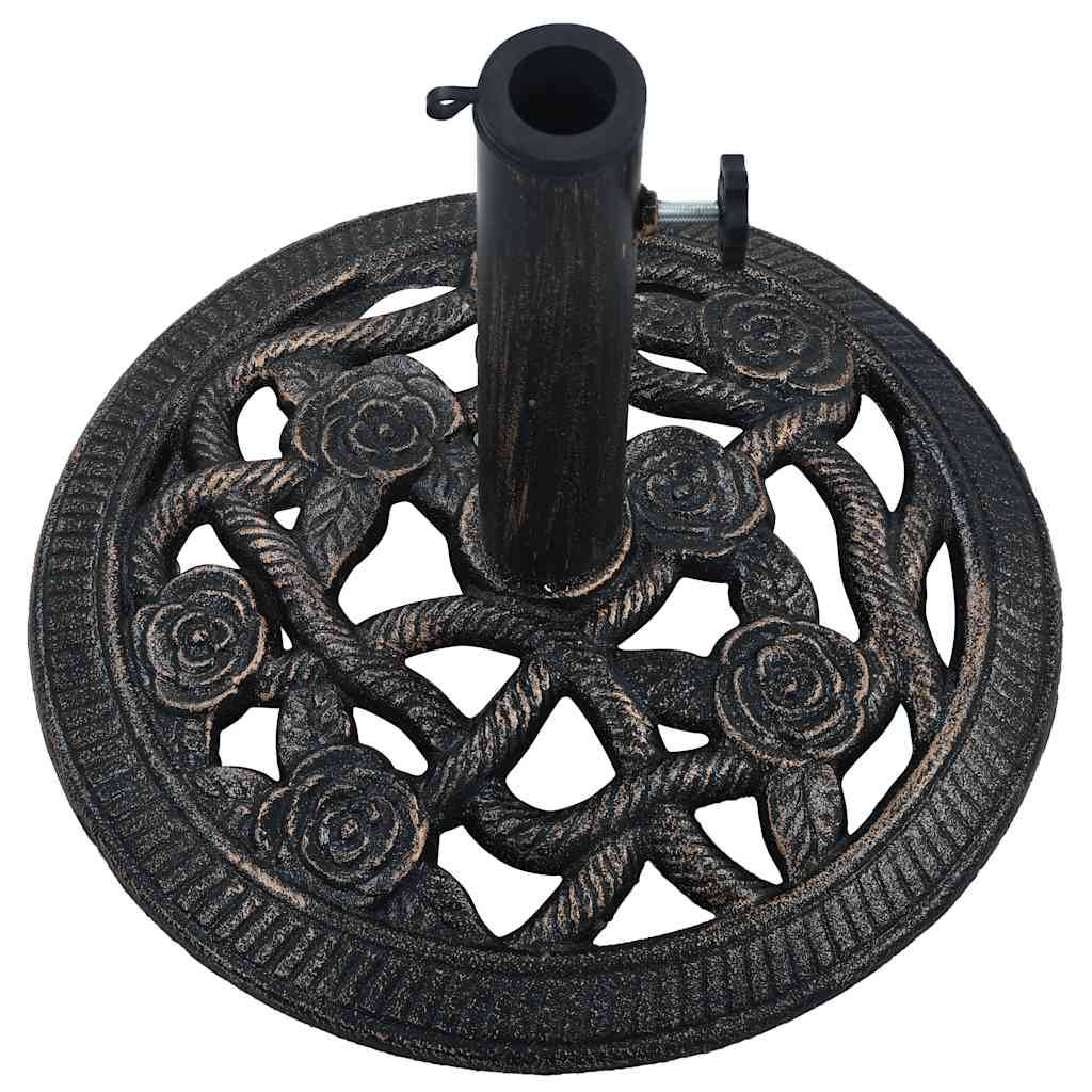 Vidaxl - Socle de parasol Noir et bronze 9 kg 40 cm Fonte vidaXL 47865 - Image 7