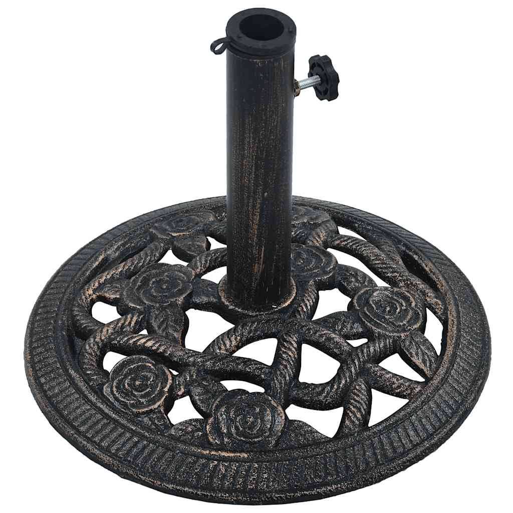 Vidaxl - Socle de parasol Noir et bronze 9 kg 40 cm Fonte vidaXL 47865 - Image 8