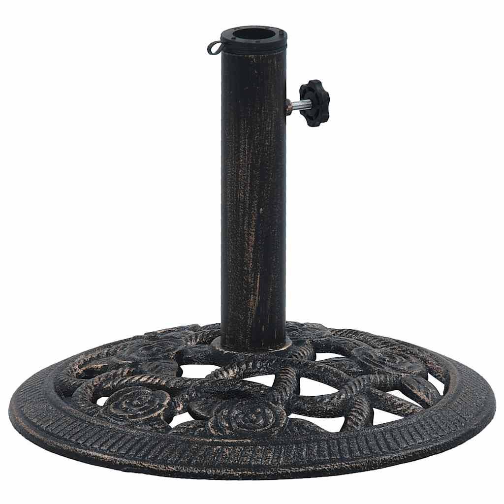 Vidaxl - Socle de parasol Noir et bronze 9 kg 40 cm Fonte vidaXL 47865 - Image 2